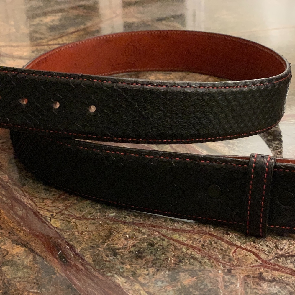 House of Fleming Black Alligator Belt